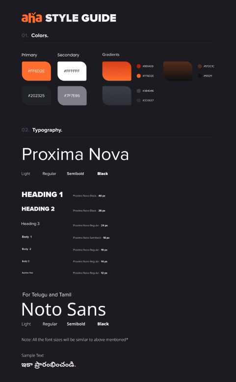 Design Guidelines screen